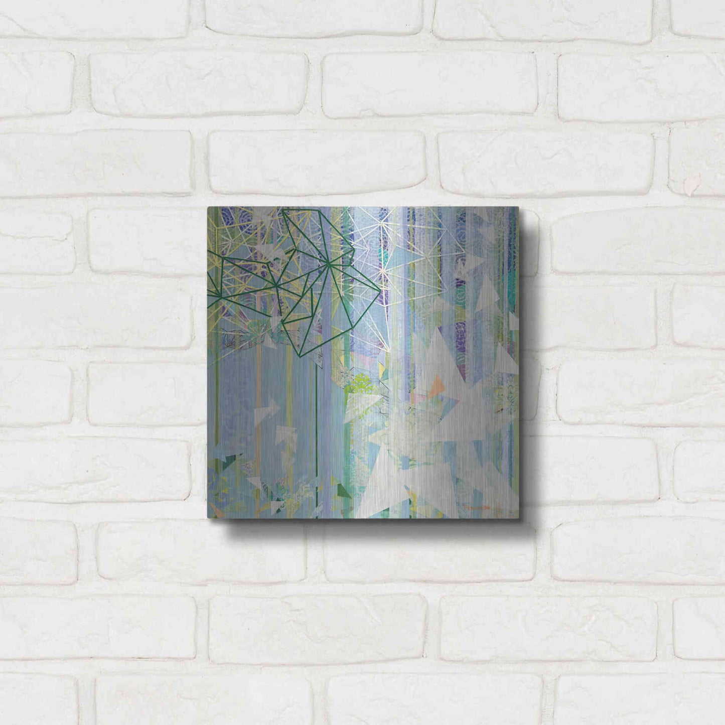 Luxe Metal Art 'Hanging Around II' by Kathy Ferguson, Metal Wall Art,12x12