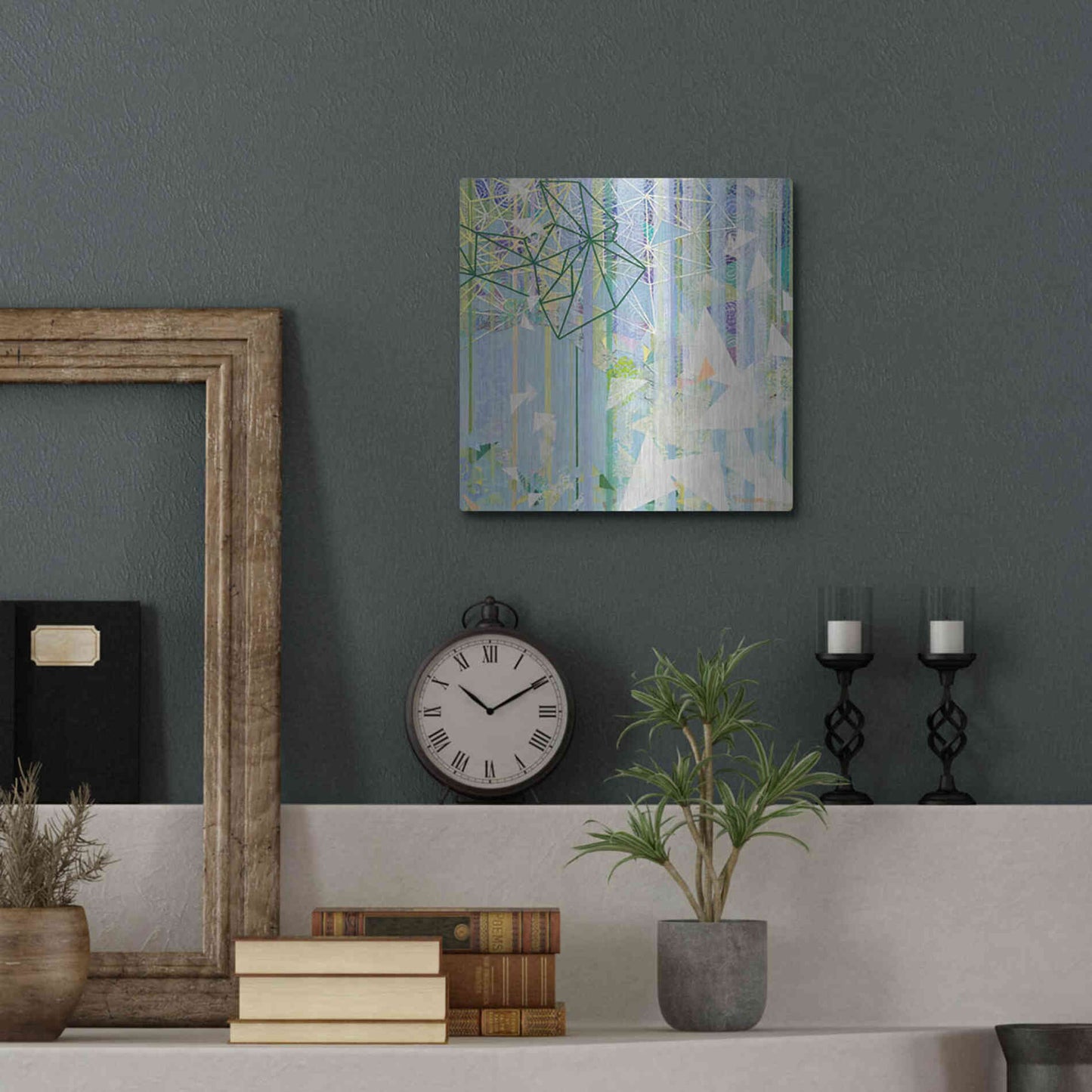 Luxe Metal Art 'Hanging Around II' by Kathy Ferguson, Metal Wall Art,12x12