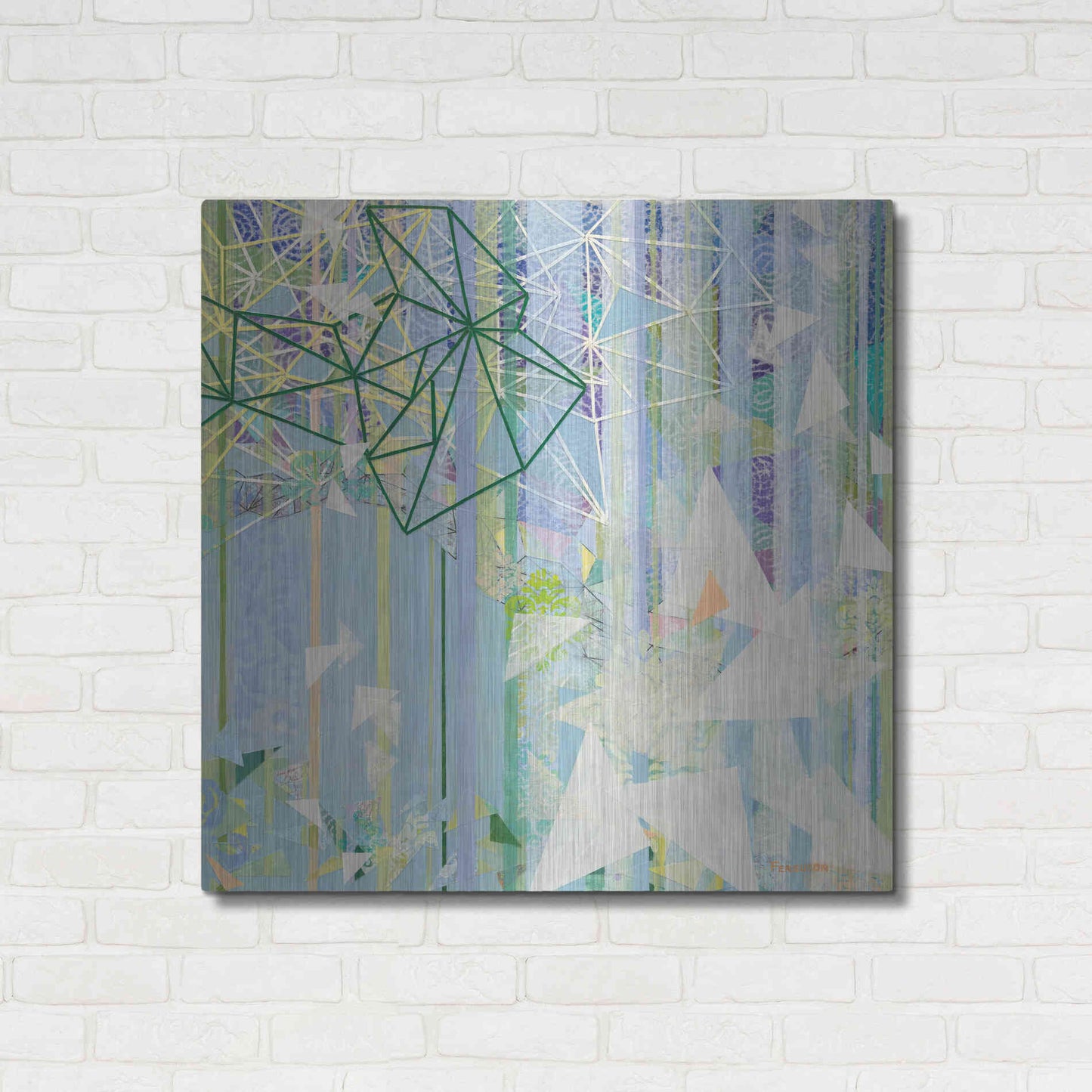 Luxe Metal Art 'Hanging Around II' by Kathy Ferguson, Metal Wall Art,36x36