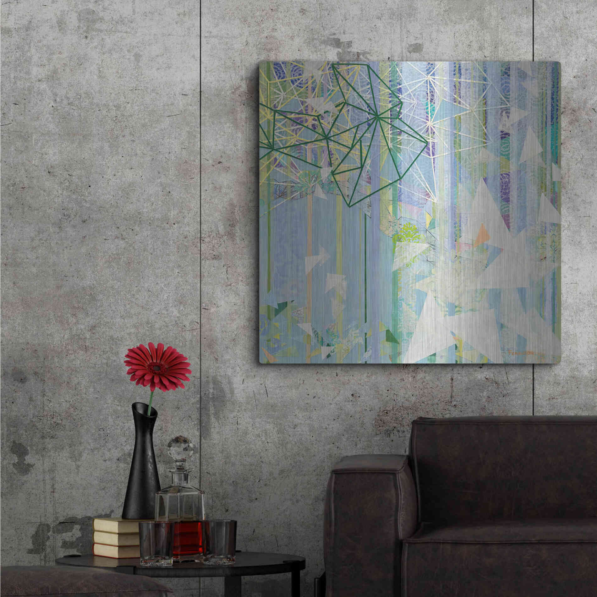 Luxe Metal Art 'Hanging Around II' by Kathy Ferguson, Metal Wall Art,36x36