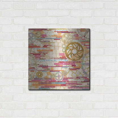 Luxe Metal Art 'EU Timetable I on White' by Kathy Ferguson, Metal Wall Art,24x24