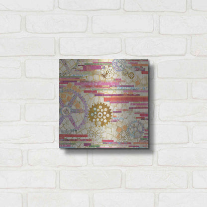 Luxe Metal Art 'EU Timetable II on White' by Kathy Ferguson, Metal Wall Art,12x12