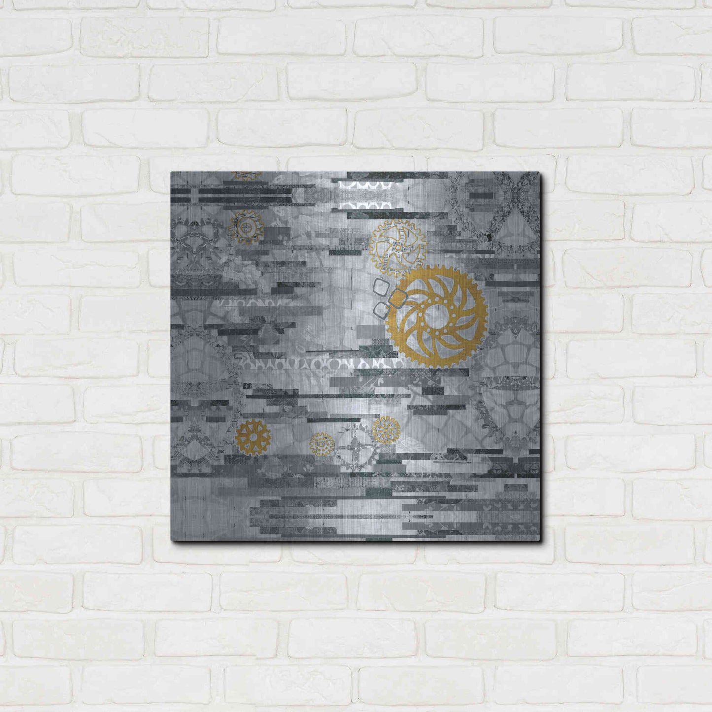 Luxe Metal Art 'EU Timetable I BW' by Kathy Ferguson, Metal Wall Art,24x24