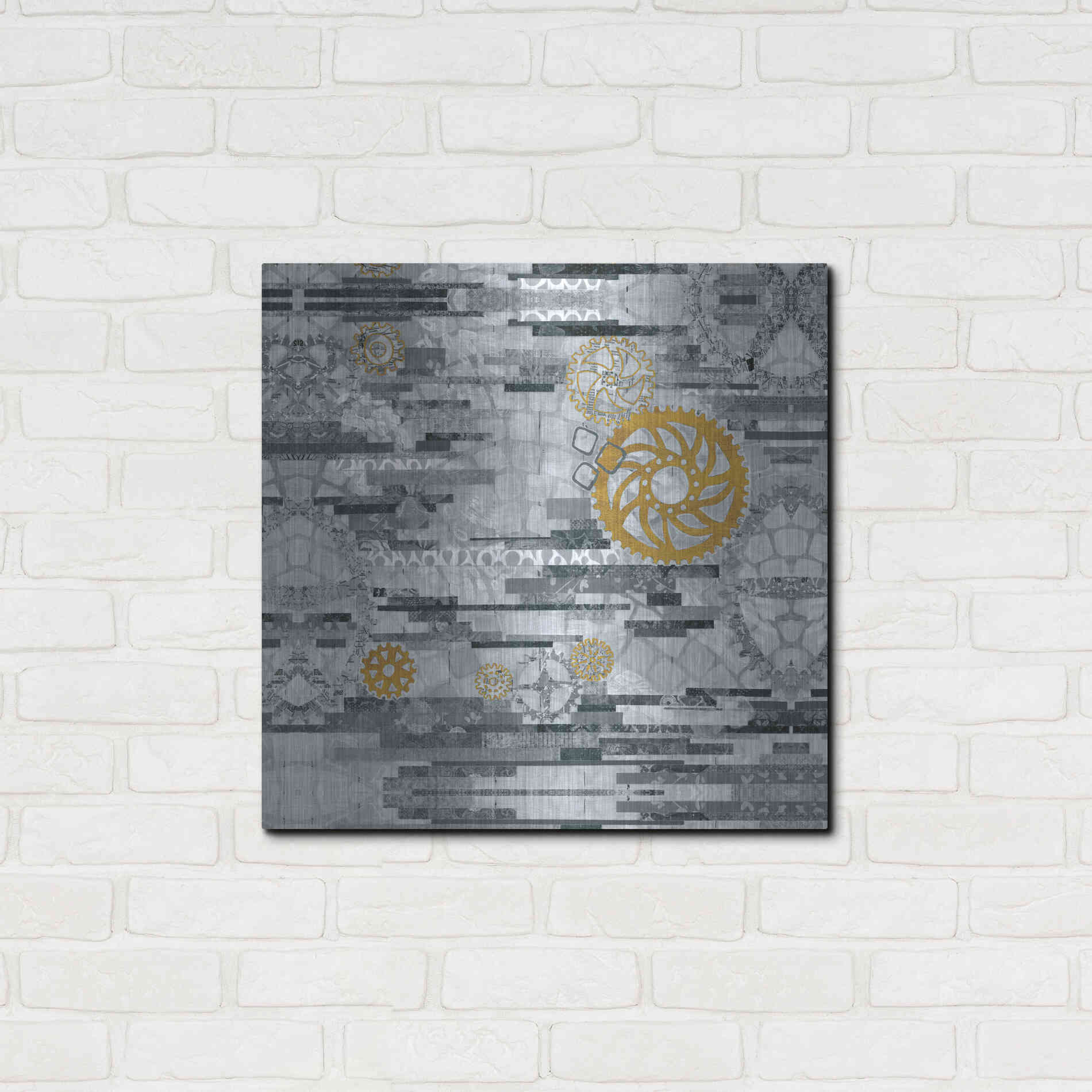 Luxe Metal Art 'EU Timetable I BW' by Kathy Ferguson, Metal Wall Art,24x24