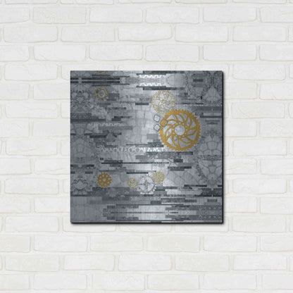 Luxe Metal Art 'EU Timetable I BW' by Kathy Ferguson, Metal Wall Art,24x24