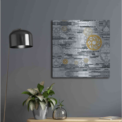 Luxe Metal Art 'EU Timetable I BW' by Kathy Ferguson, Metal Wall Art,24x24