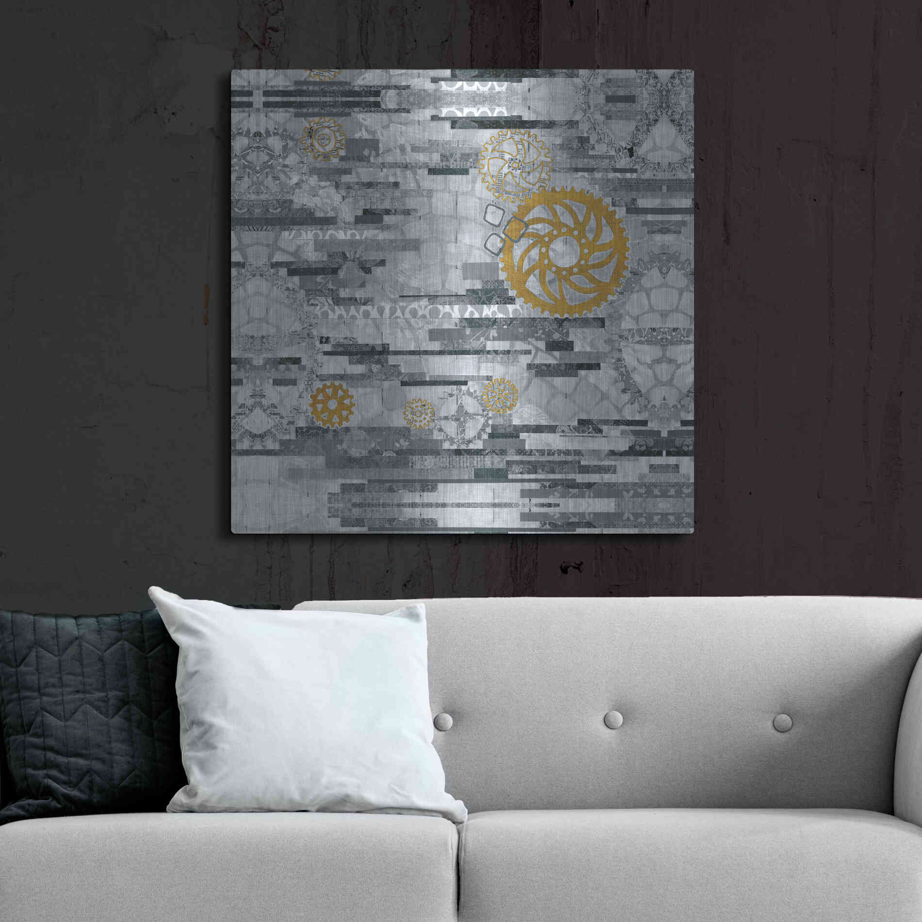 Luxe Metal Art 'EU Timetable I BW' by Kathy Ferguson, Metal Wall Art,36x36