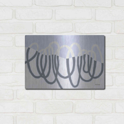 Luxe Metal Art 'Loops III' by Kathy Ferguson, Metal Wall Art,16x12