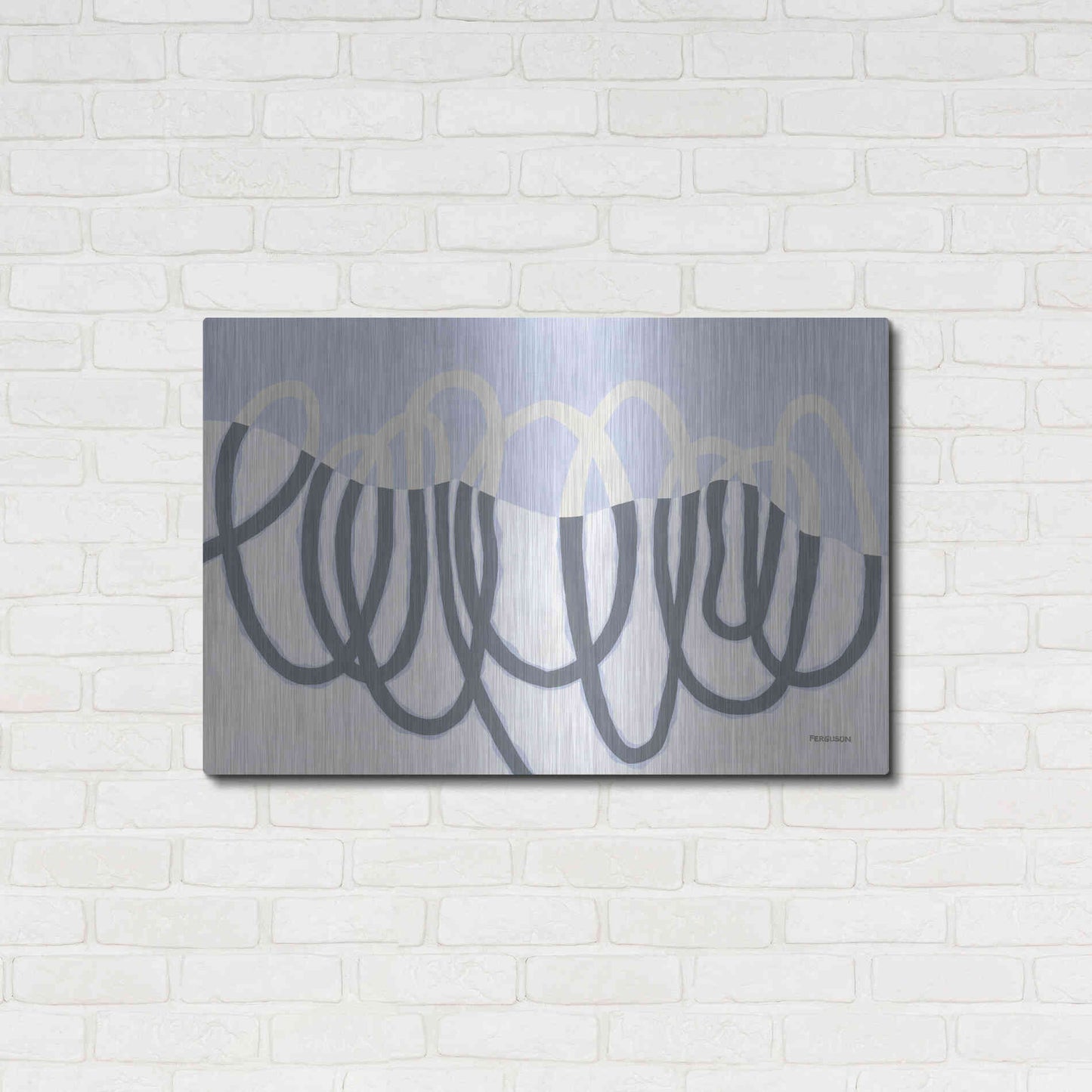 Luxe Metal Art 'Loops III' by Kathy Ferguson, Metal Wall Art,36x24