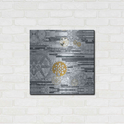 Luxe Metal Art 'EU Timetable II BW' by Kathy Ferguson, Metal Wall Art,24x24