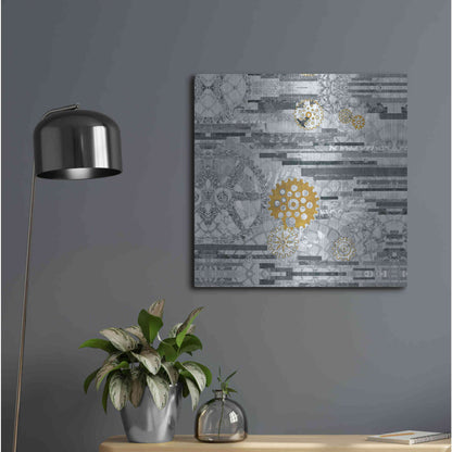 Luxe Metal Art 'EU Timetable II BW' by Kathy Ferguson, Metal Wall Art,24x24