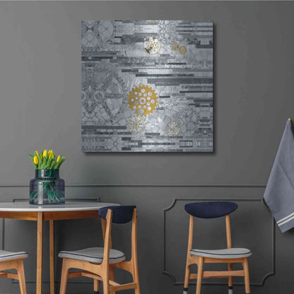 Luxe Metal Art 'EU Timetable II BW' by Kathy Ferguson, Metal Wall Art,36x36