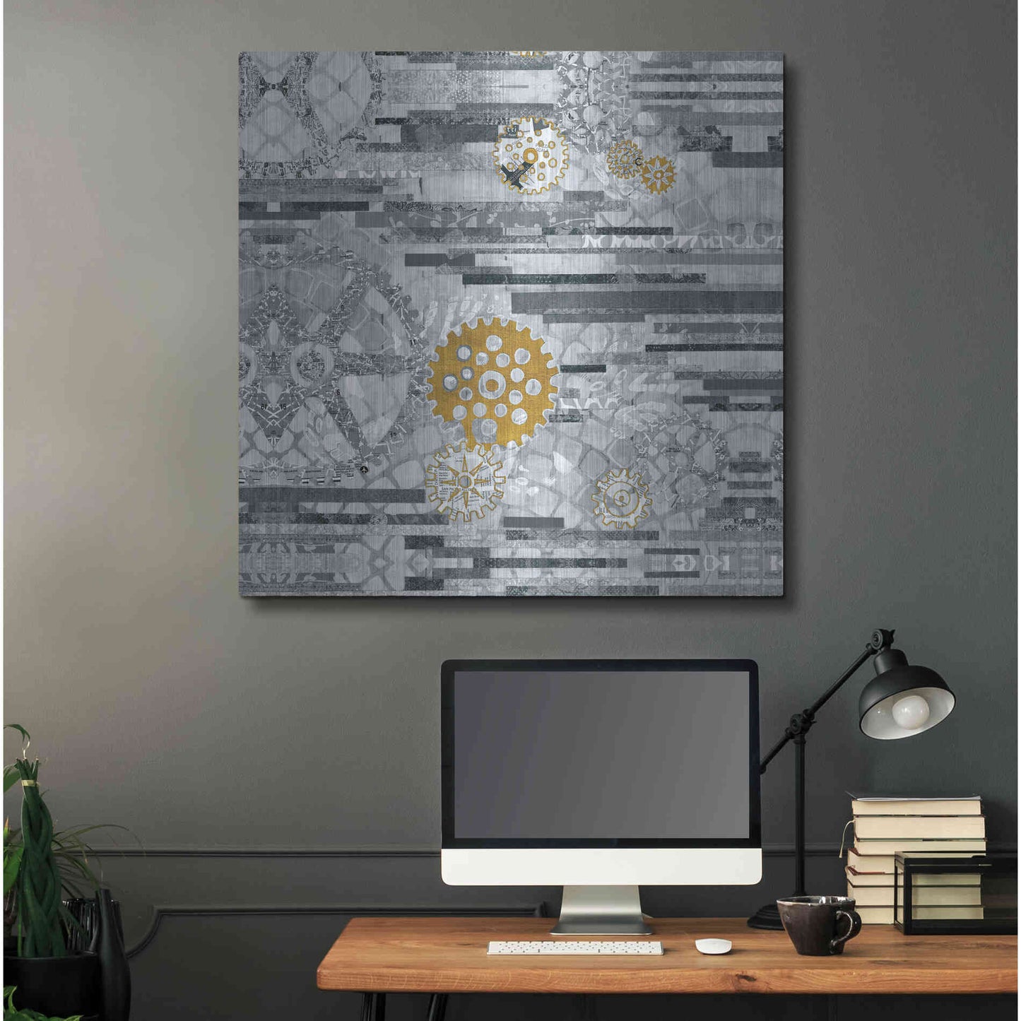 Luxe Metal Art 'EU Timetable II BW' by Kathy Ferguson, Metal Wall Art,36x36