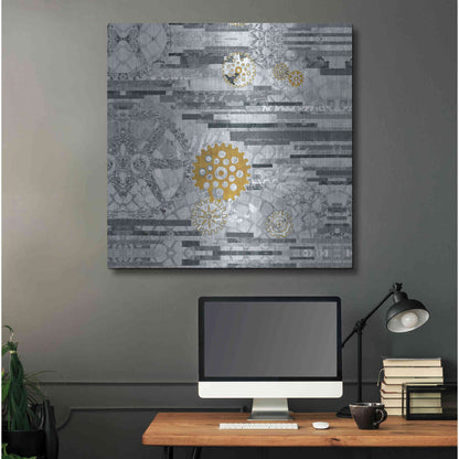Luxe Metal Art 'EU Timetable II BW' by Kathy Ferguson, Metal Wall Art,36x36