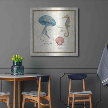 Luxe Metal Art 'Oceanography III' by Daphne Brissonet, Metal Wall Art,36x36