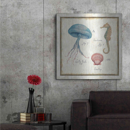 Luxe Metal Art 'Oceanography III' by Daphne Brissonet, Metal Wall Art,36x36