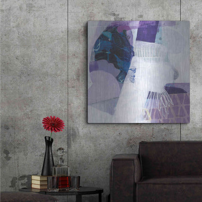 Luxe Metal Art 'Abstract Layers III' by Kathy Ferguson, Metal Wall Art,36x36