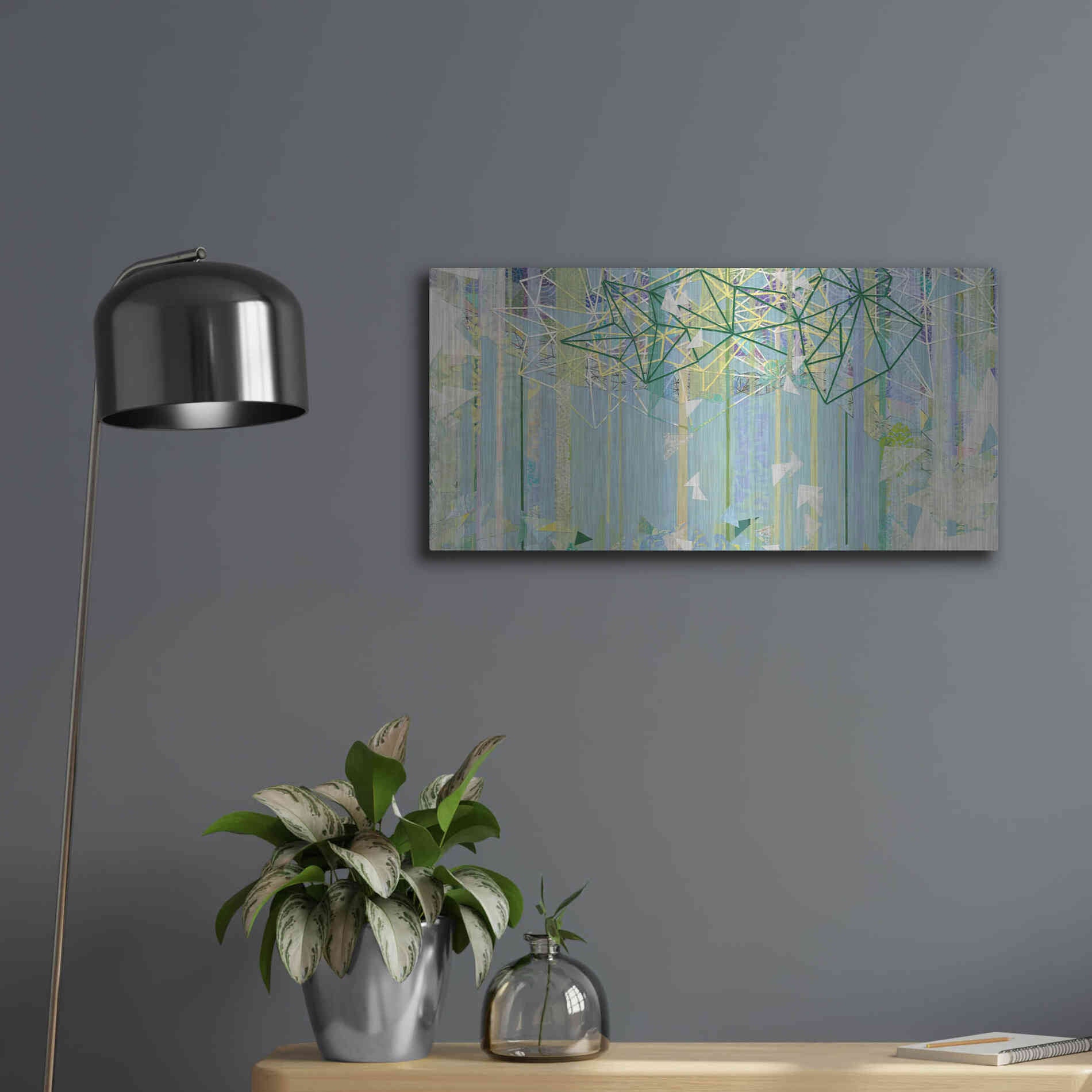 Luxe Metal Art 'Hanging Around III' by Kathy Ferguson, Metal Wall Art,24x12