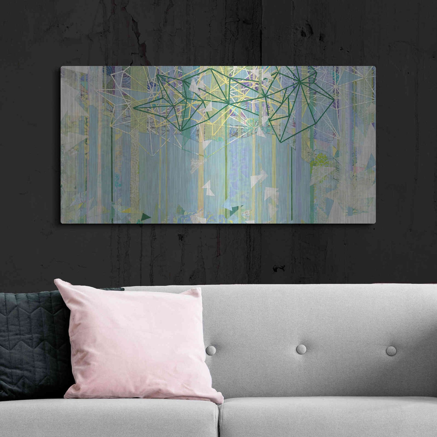 Luxe Metal Art 'Hanging Around III' by Kathy Ferguson, Metal Wall Art,48x24