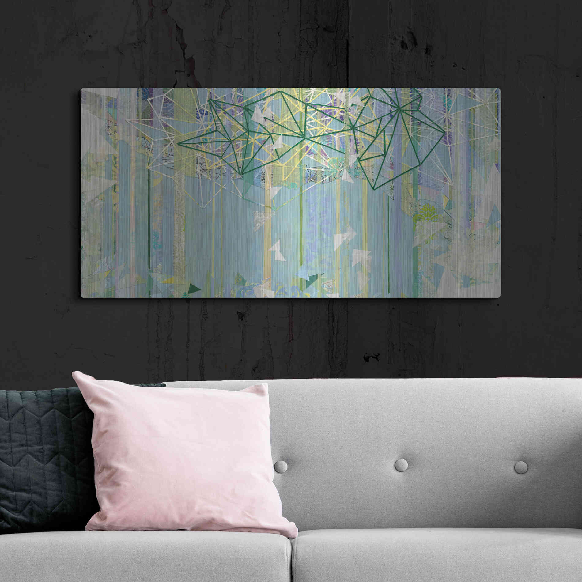 Luxe Metal Art 'Hanging Around III' by Kathy Ferguson, Metal Wall Art,48x24