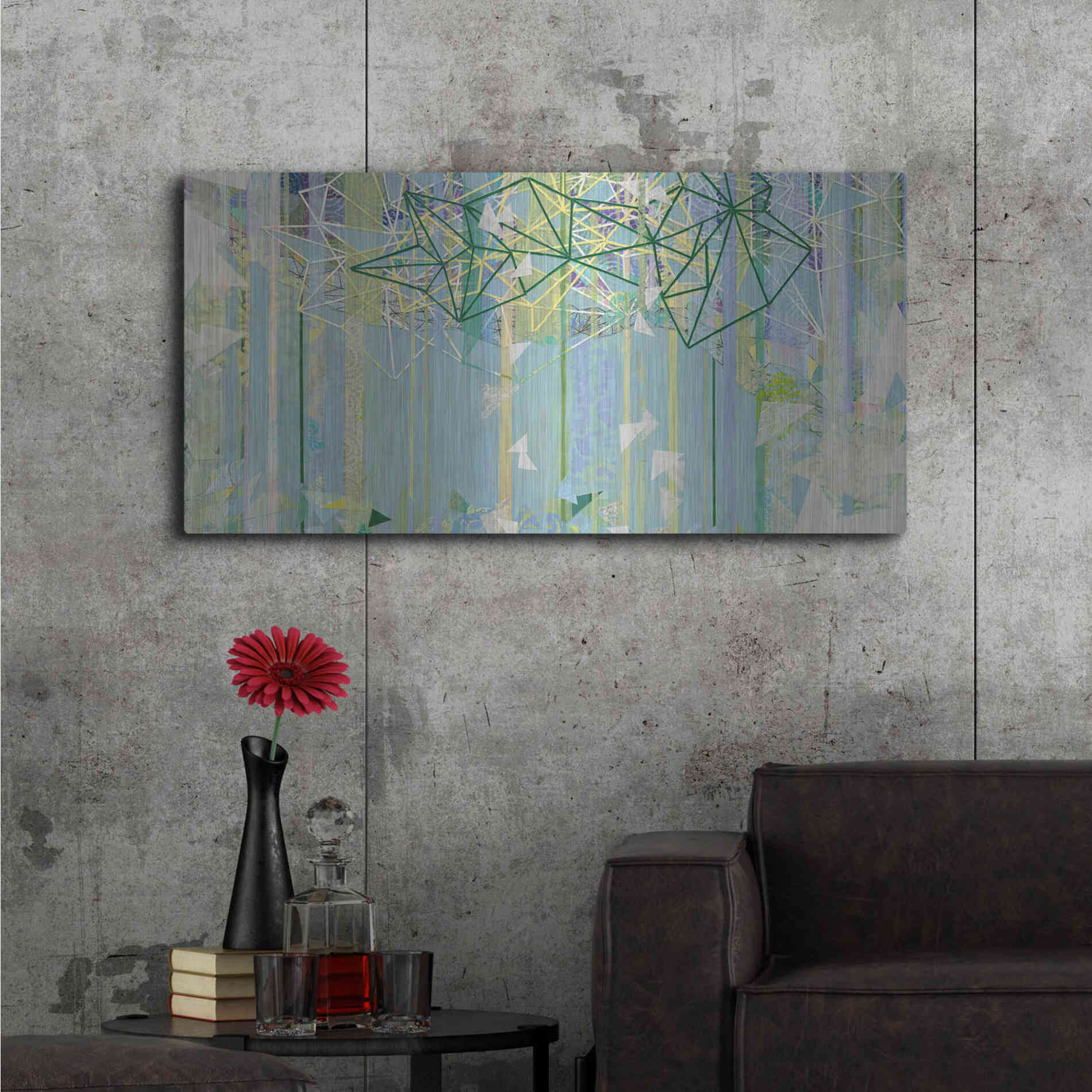 Luxe Metal Art 'Hanging Around III' by Kathy Ferguson, Metal Wall Art,48x24
