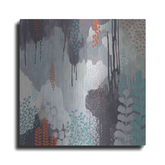 Luxe Metal Art 'Gray Forest I' by Kathy Ferguson, Metal Wall Art