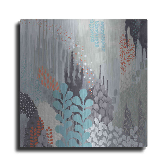 Luxe Metal Art 'Gray Forest II' by Kathy Ferguson, Metal Wall Art