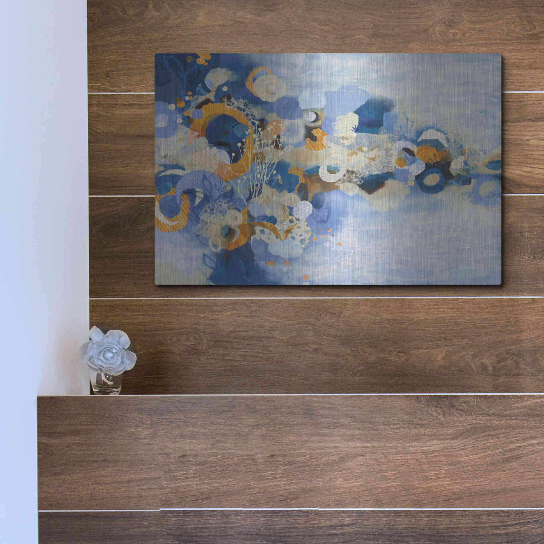 Luxe Metal Art 'Nantucket Summer' by Kathy Ferguson, Metal Wall Art,16x12