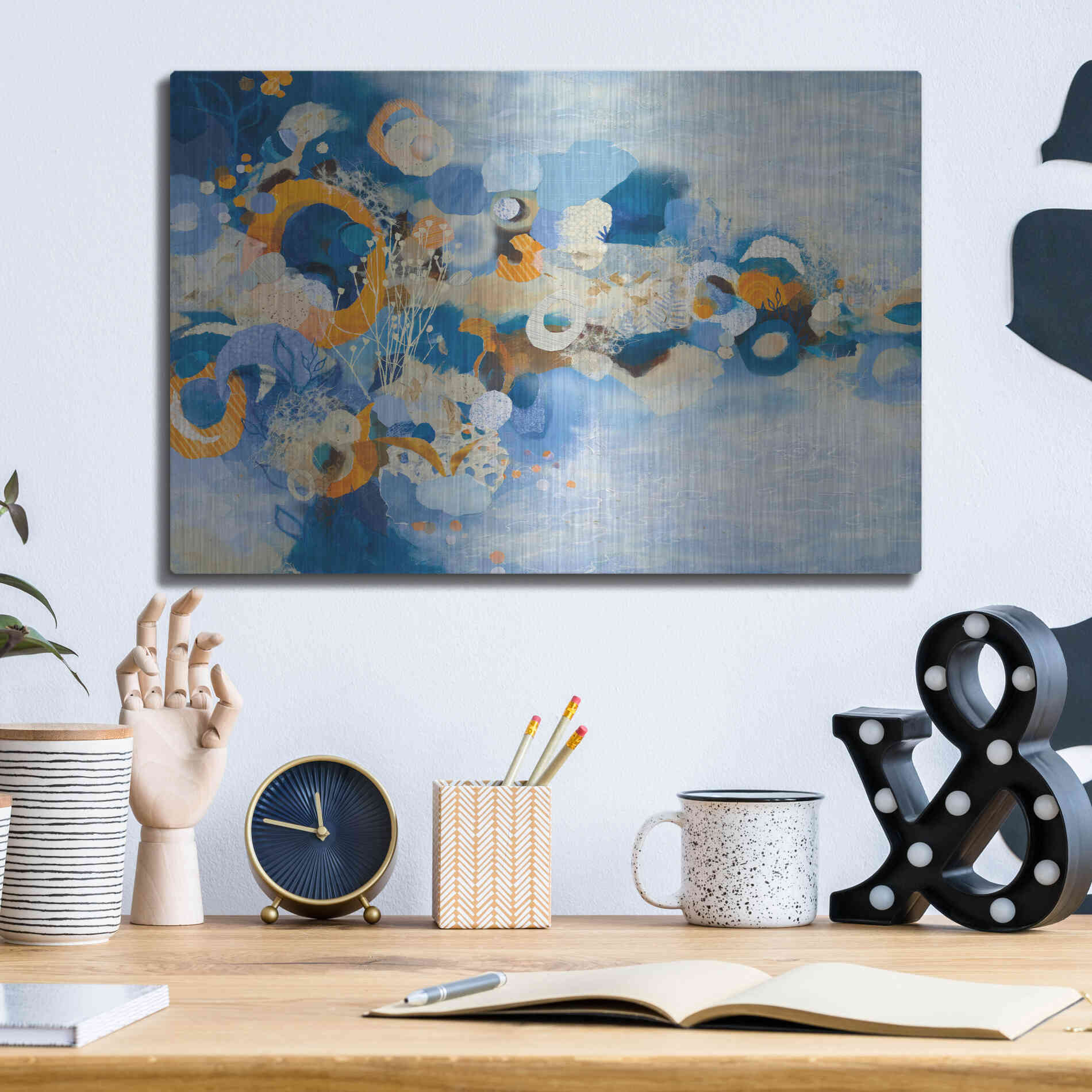 Luxe Metal Art 'Nantucket Summer' by Kathy Ferguson, Metal Wall Art,16x12