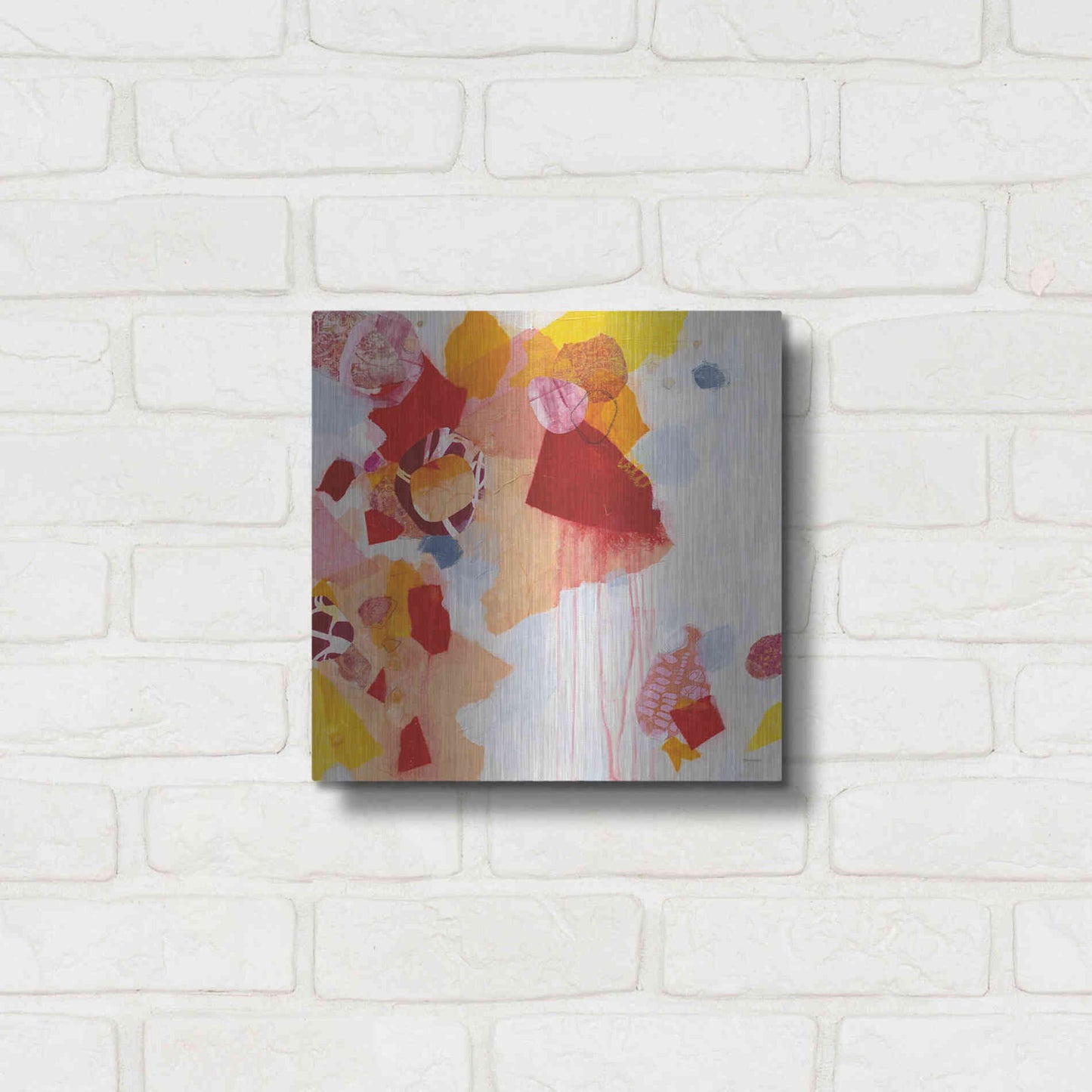 Luxe Metal Art 'Falling Apart' by Kathy Ferguson, Metal Wall Art,12x12