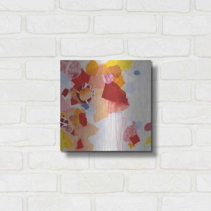 Luxe Metal Art 'Falling Apart' by Kathy Ferguson, Metal Wall Art,12x12