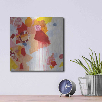 Luxe Metal Art 'Falling Apart' by Kathy Ferguson, Metal Wall Art,12x12