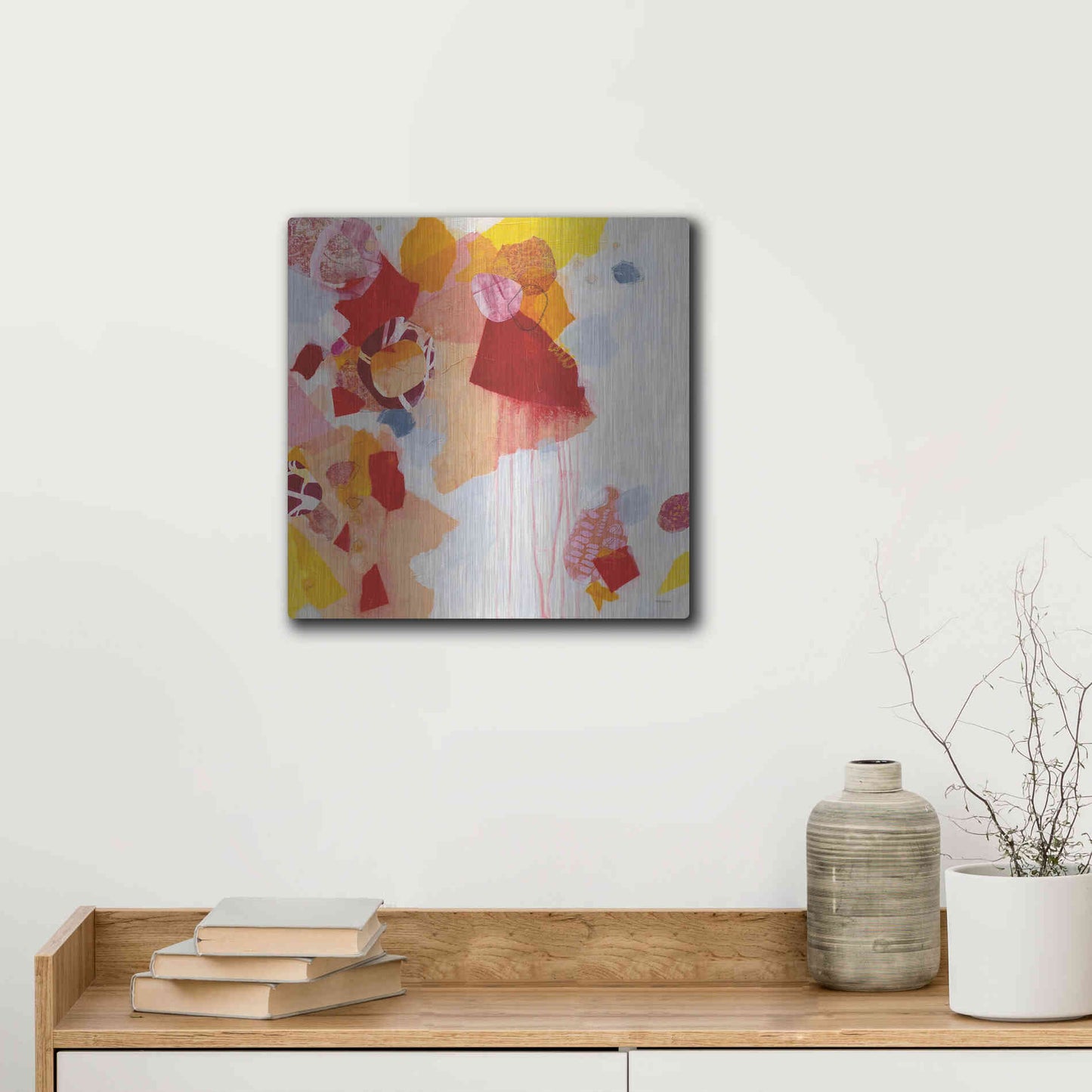 Luxe Metal Art 'Falling Apart' by Kathy Ferguson, Metal Wall Art,12x12