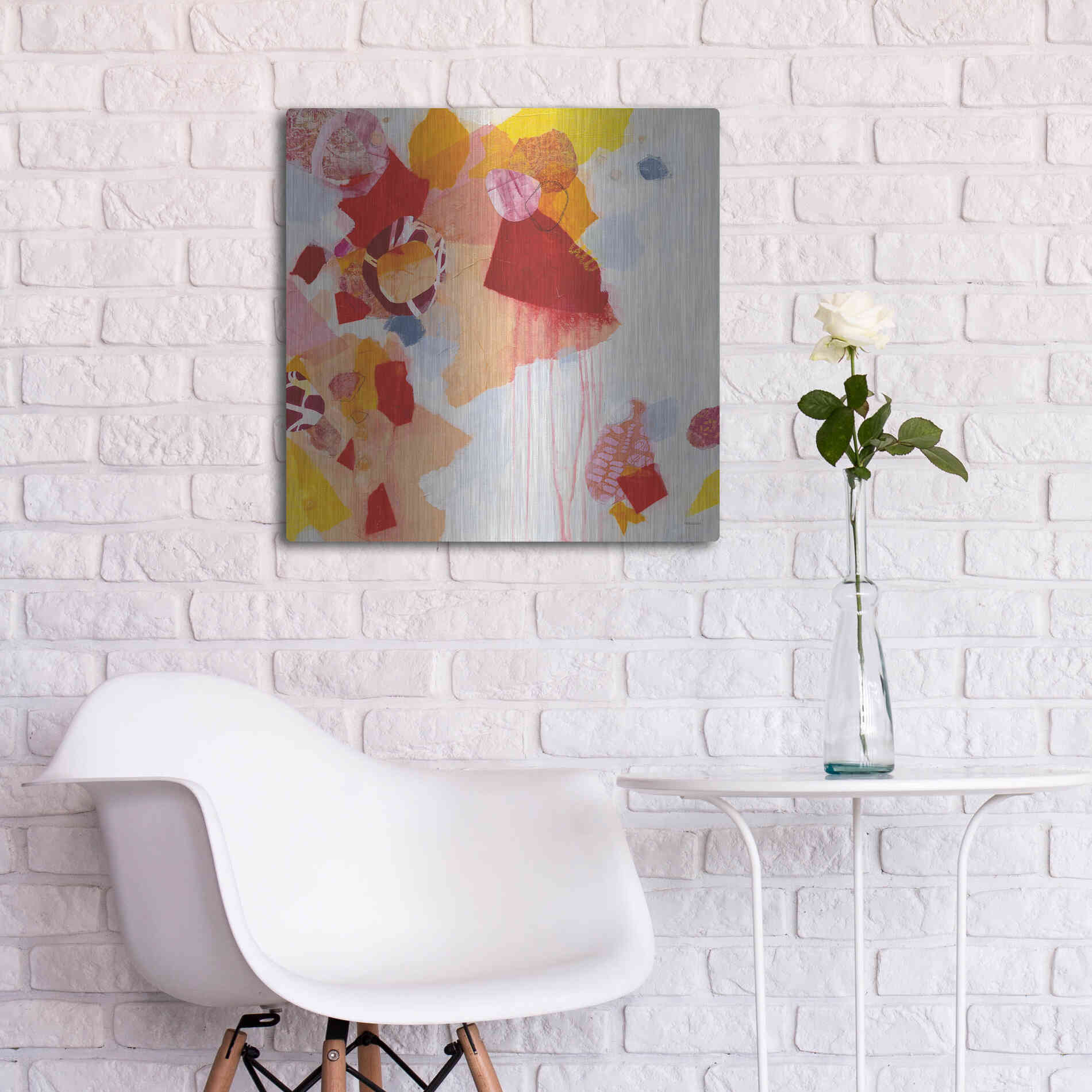 Luxe Metal Art 'Falling Apart' by Kathy Ferguson, Metal Wall Art,24x24