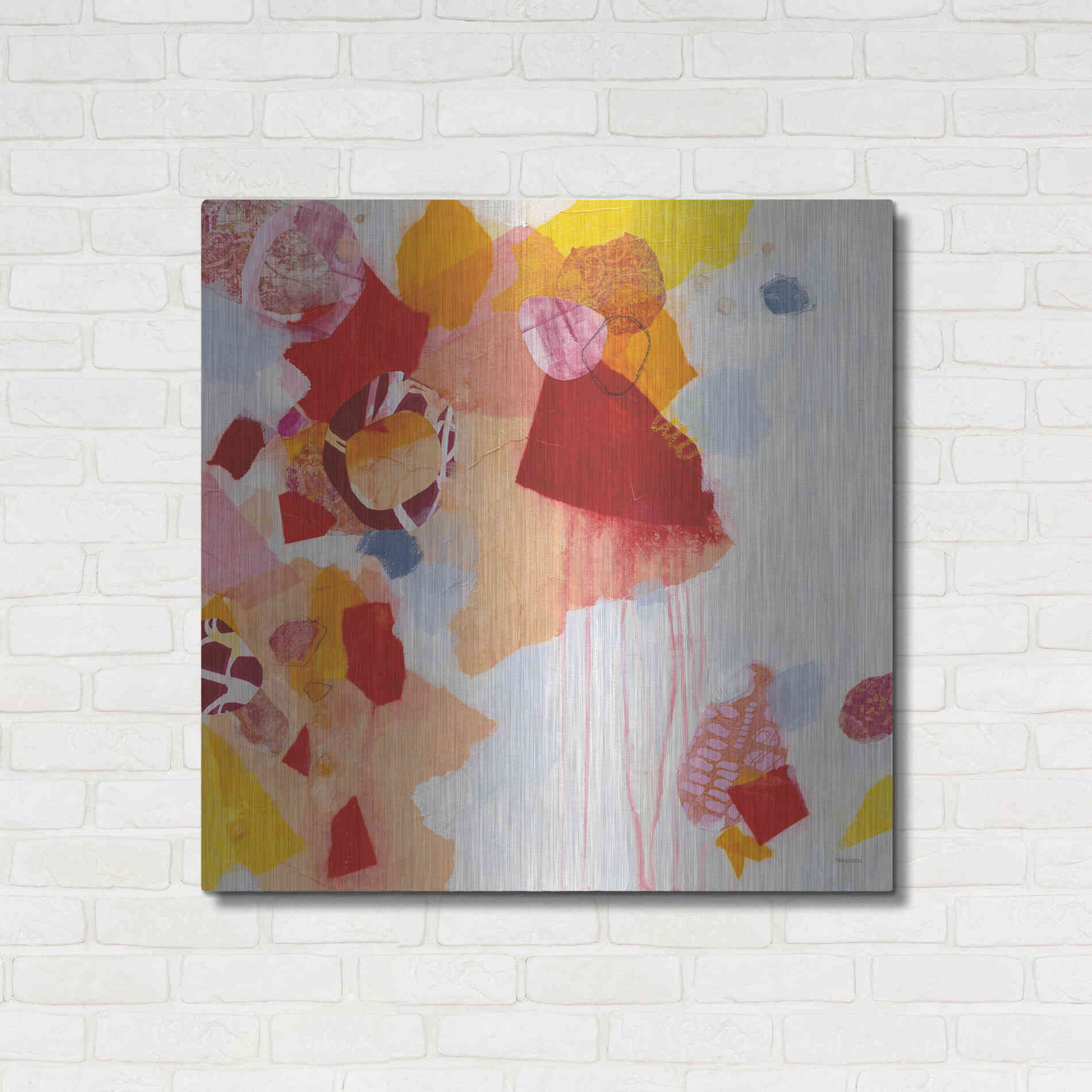 Luxe Metal Art 'Falling Apart' by Kathy Ferguson, Metal Wall Art,36x36