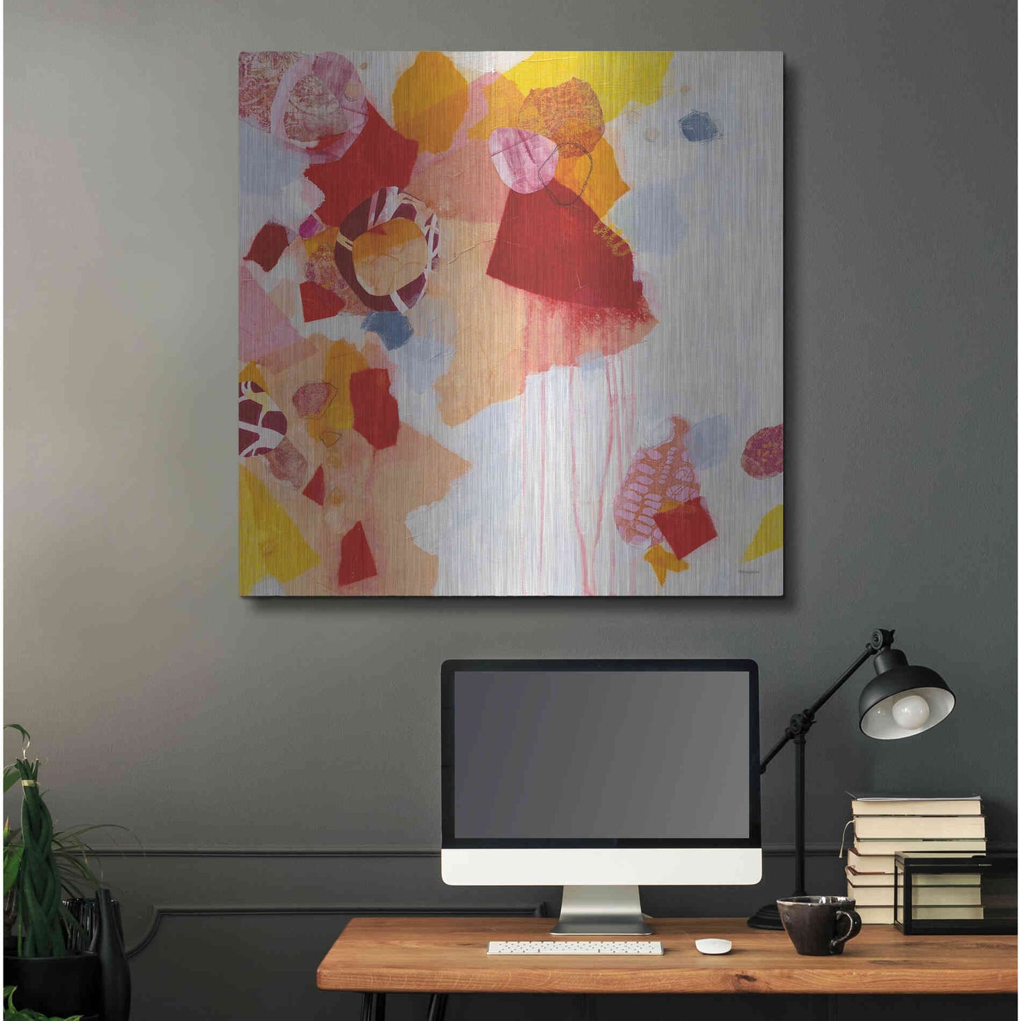 Luxe Metal Art 'Falling Apart' by Kathy Ferguson, Metal Wall Art,36x36