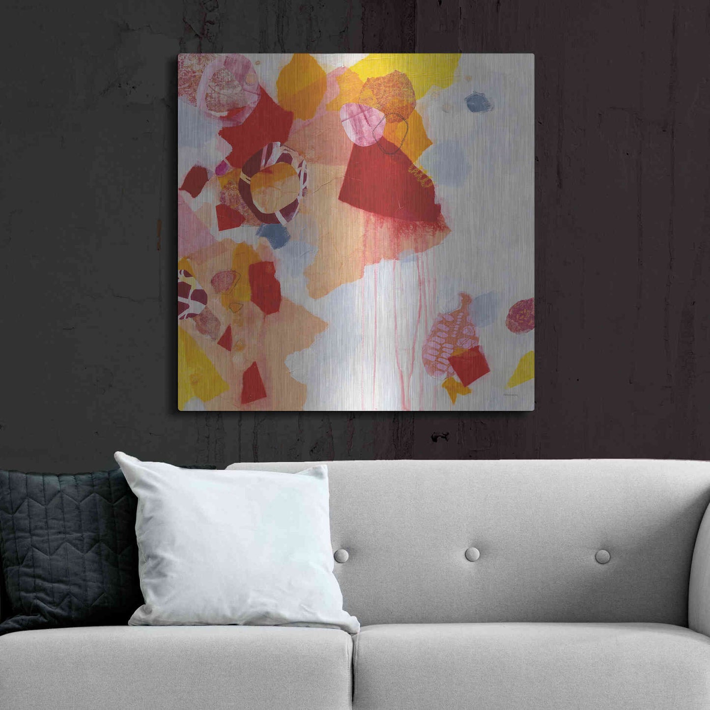 Luxe Metal Art 'Falling Apart' by Kathy Ferguson, Metal Wall Art,36x36