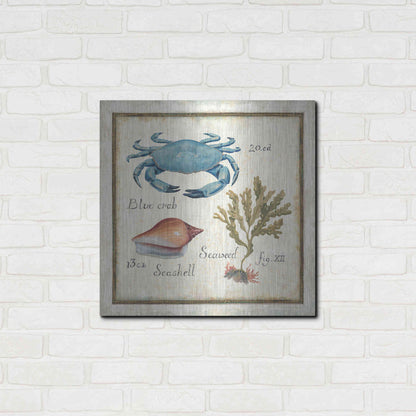 Luxe Metal Art 'Oceanography IV' by Daphne Brissonet, Metal Wall Art,24x24