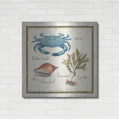 Luxe Metal Art 'Oceanography IV' by Daphne Brissonet, Metal Wall Art,36x36