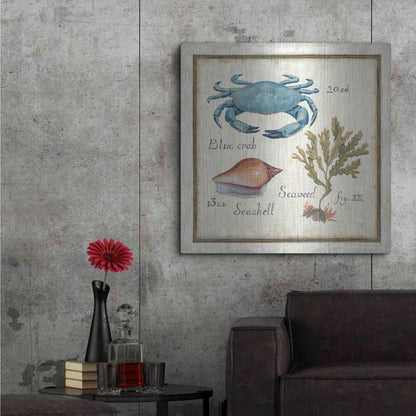 Luxe Metal Art 'Oceanography IV' by Daphne Brissonet, Metal Wall Art,36x36