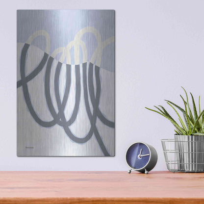 Luxe Metal Art 'Loops I' by Kathy Ferguson, Metal Wall Art,12x16