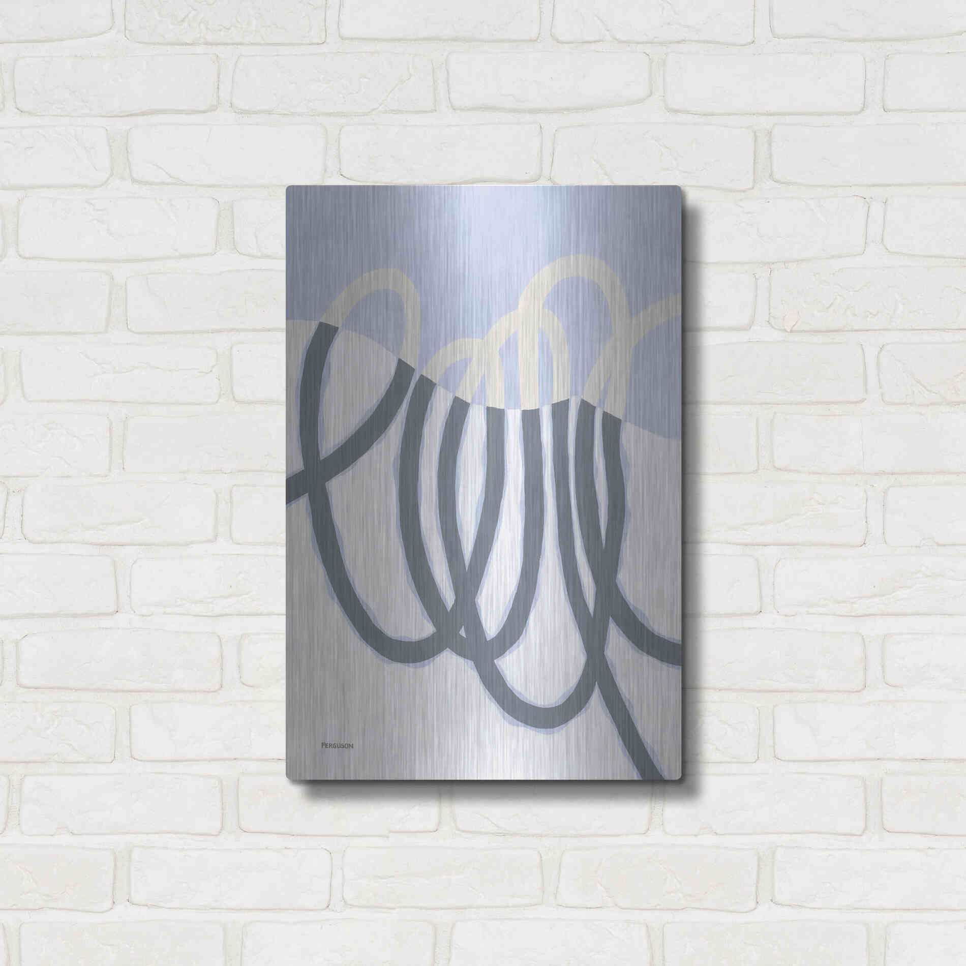 Luxe Metal Art 'Loops I' by Kathy Ferguson, Metal Wall Art,16x24