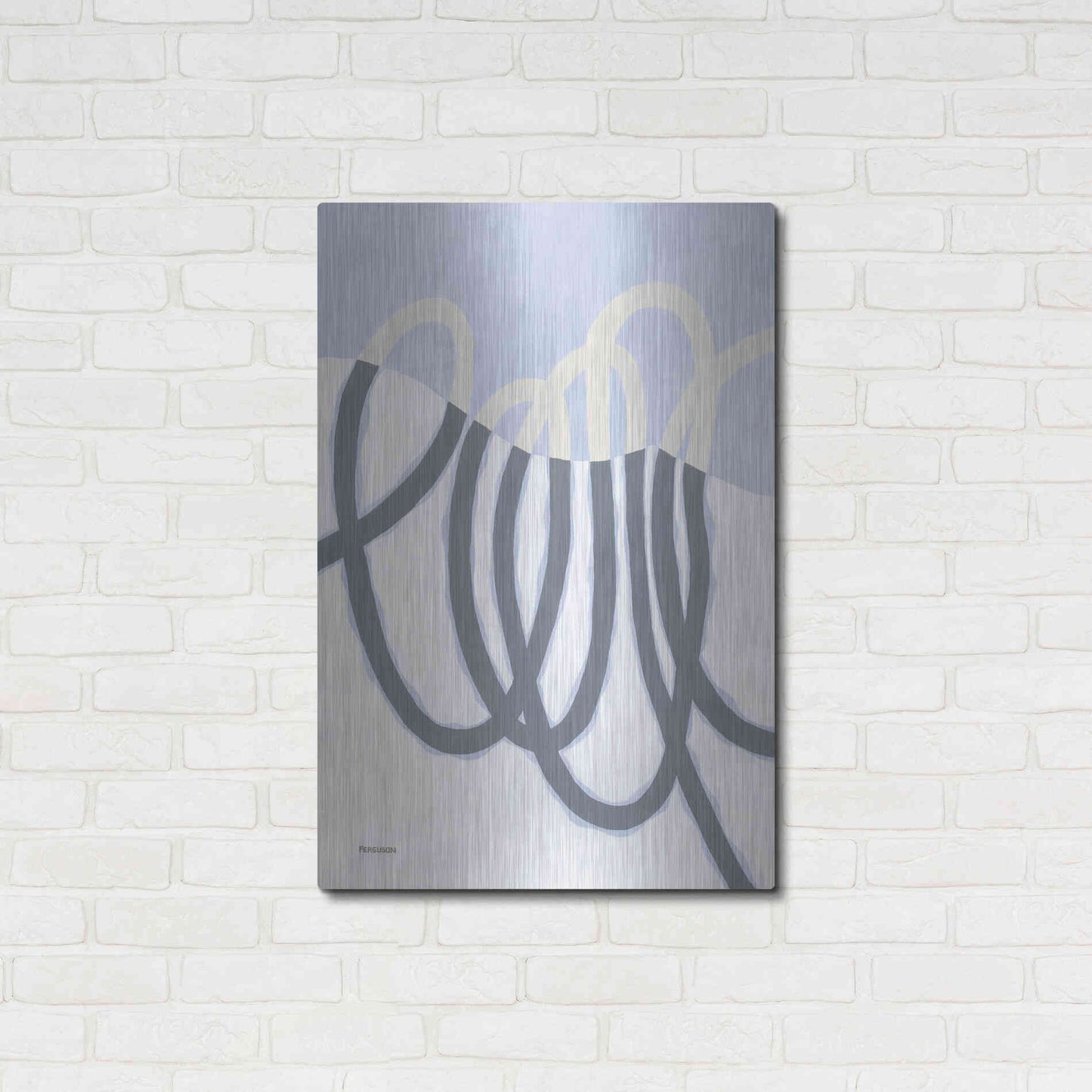 Luxe Metal Art 'Loops I' by Kathy Ferguson, Metal Wall Art,24x36