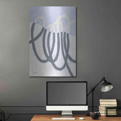 Luxe Metal Art 'Loops I' by Kathy Ferguson, Metal Wall Art,24x36