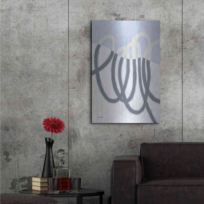 Luxe Metal Art 'Loops I' by Kathy Ferguson, Metal Wall Art,24x36