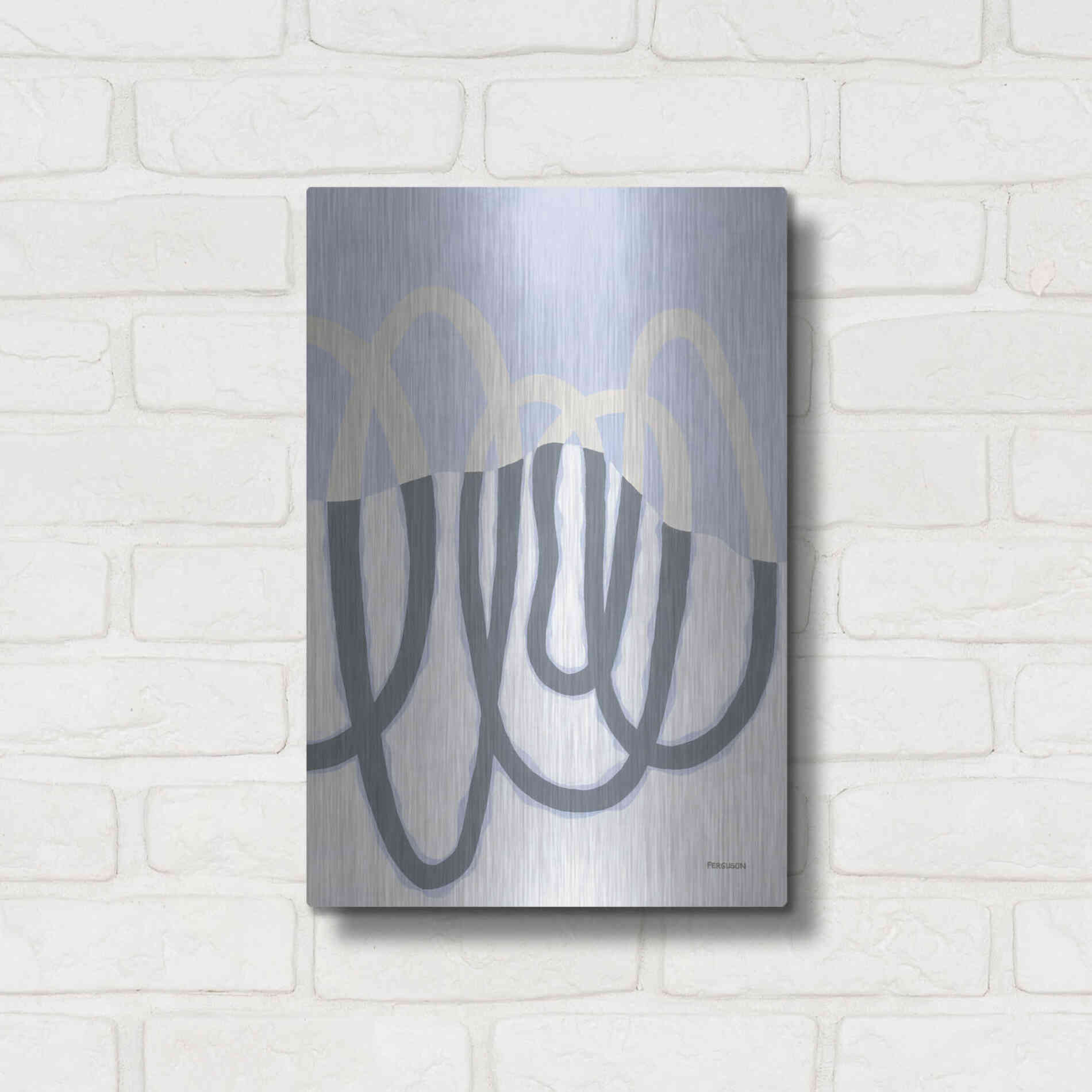 Luxe Metal Art 'Loops II' by Kathy Ferguson, Metal Wall Art,12x16