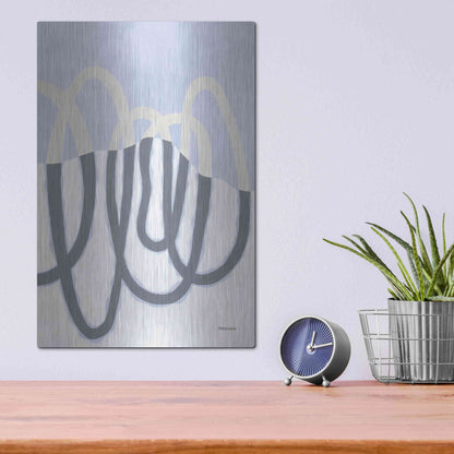 Luxe Metal Art 'Loops II' by Kathy Ferguson, Metal Wall Art,12x16