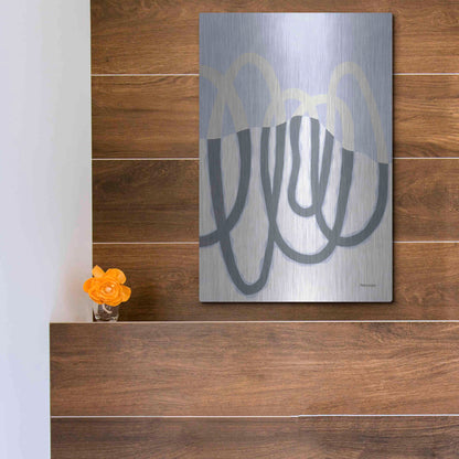 Luxe Metal Art 'Loops II' by Kathy Ferguson, Metal Wall Art,12x16