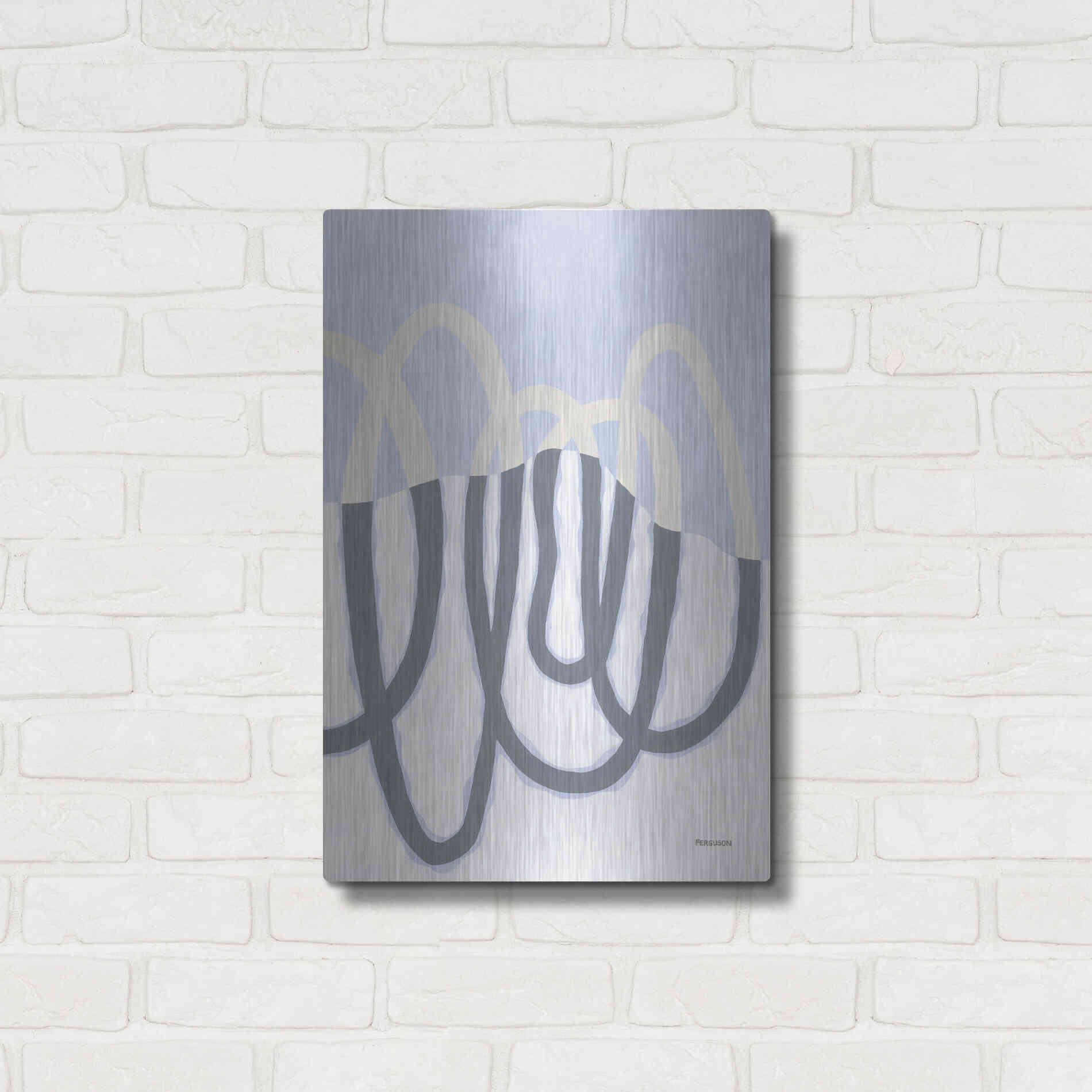 Luxe Metal Art 'Loops II' by Kathy Ferguson, Metal Wall Art,16x24