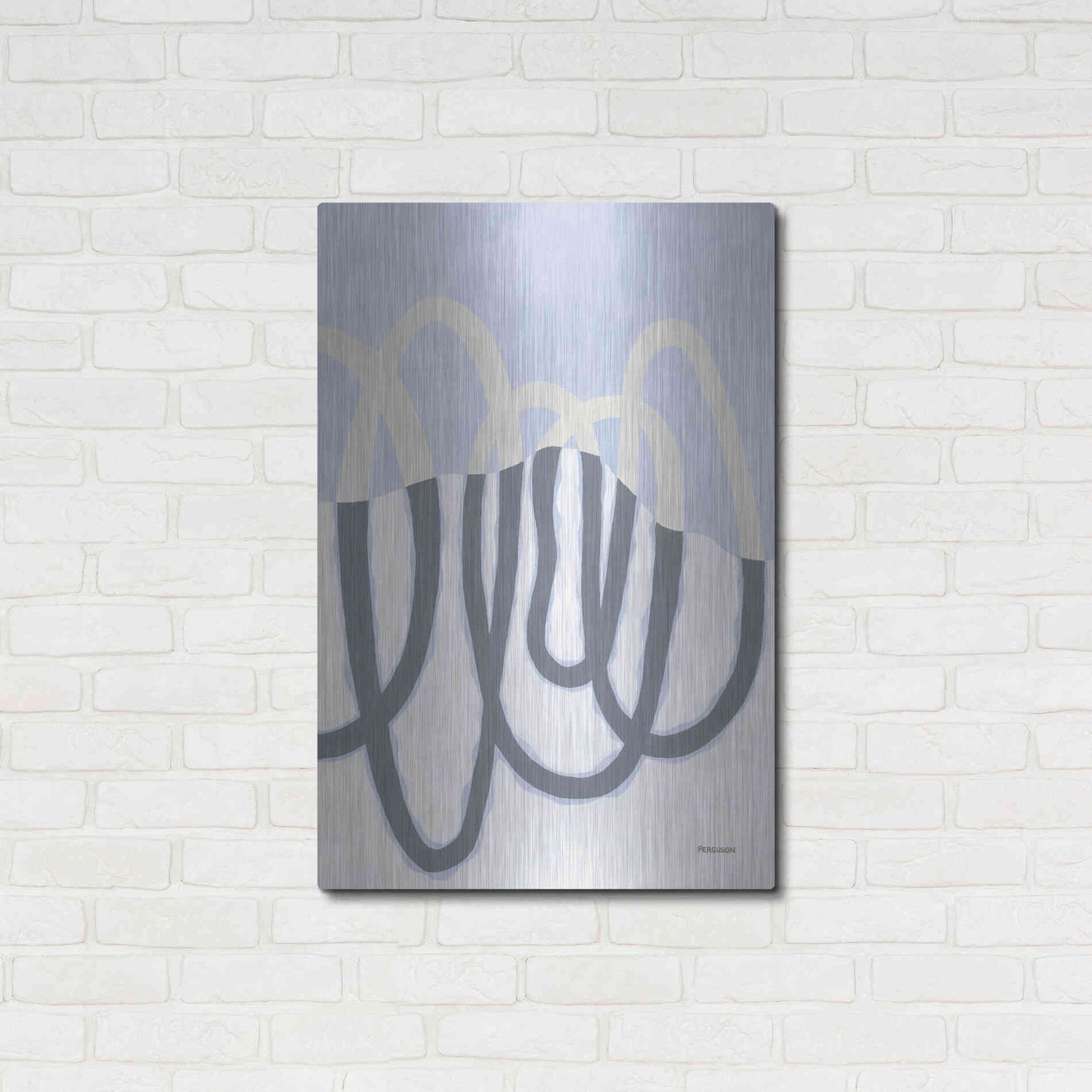 Luxe Metal Art 'Loops II' by Kathy Ferguson, Metal Wall Art,24x36